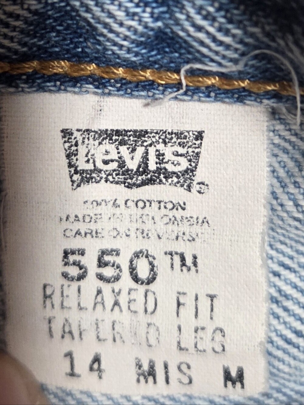 Vintage Y2K 2000s Levi’s 550 Mom Relaxed Fit Tapered Denim Jeans Womens Size 14M - Picture 3 of 8